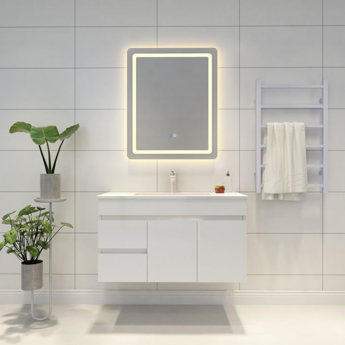 650x800 Rectangle Warm Light Frontlit LED Mirror (Touch Sensor Switch)