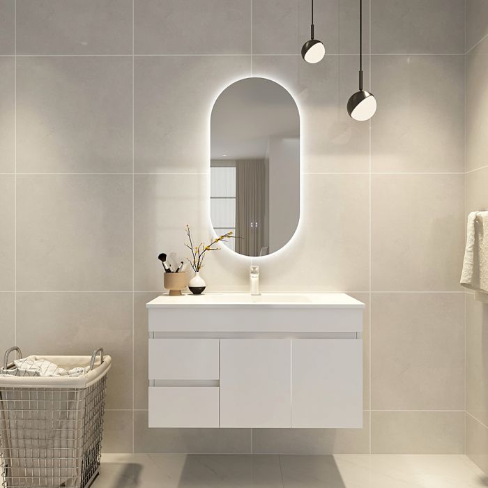 450×900mm Oval 3 Color Backlit LED Mirror (Touchless Sensor Switch)