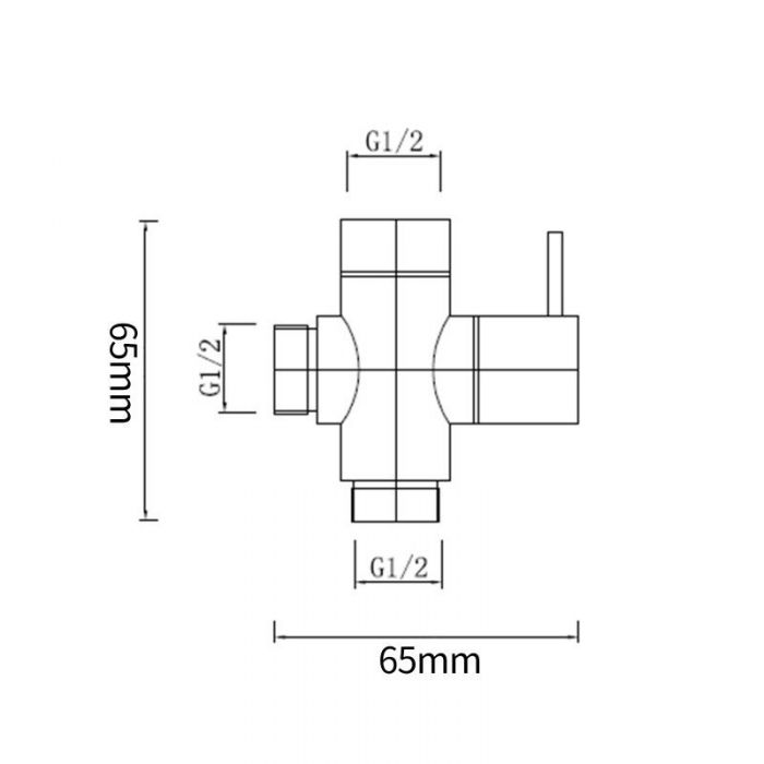 Black Bidet Spray's Brass Diverter