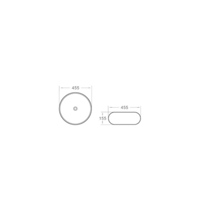 Art Basin Above Counter Mounting 455*455*155mm Inside: White glossy outside: grey silicone