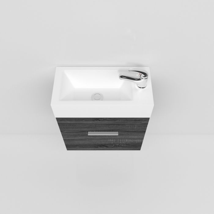 500L*520H*250DMM Dark grey MDF Bathroom Vanity Single Door Wall Hung