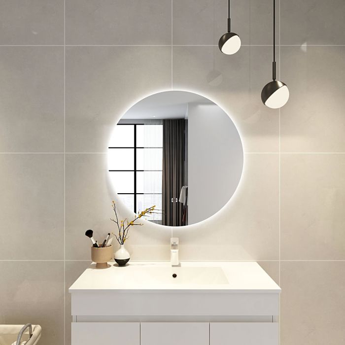 750mm Round 3 Color Backlit LED Mirror(Touchless Sensor Switch)