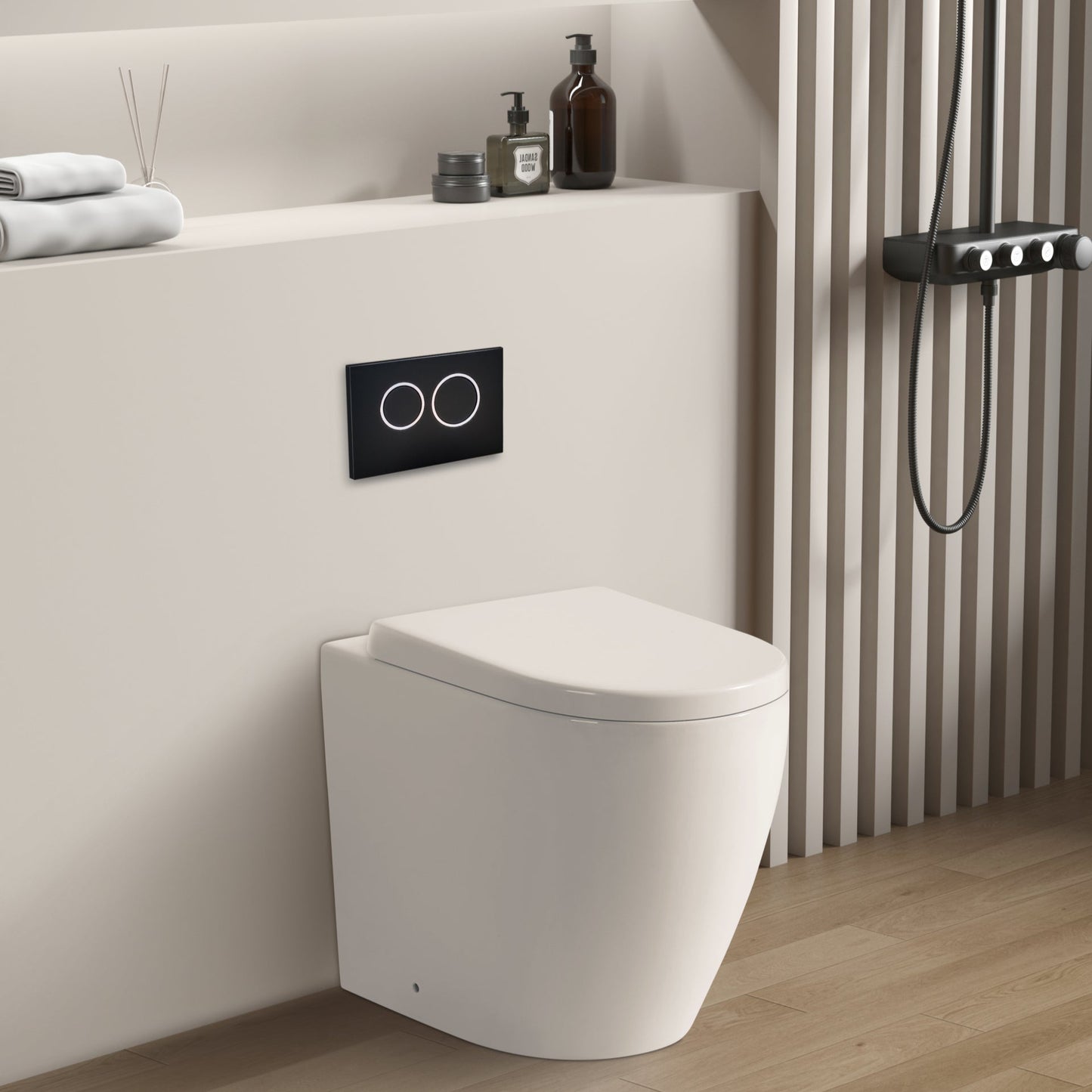 Elvera Rimless Extra Height Wall Faced Pan KDK107R