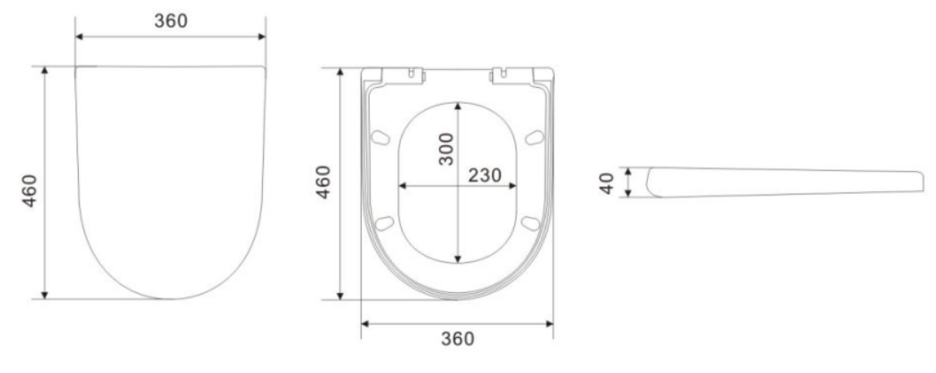 Elvera Rimless Extra Height Wall Faced Pan KDK107R