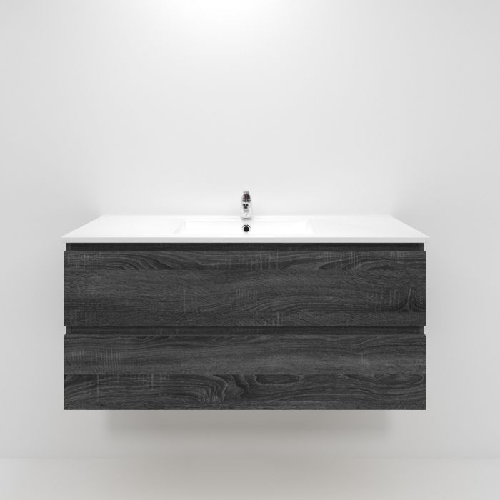 1200L*520H*460DMM Dark grey MDF Bathroom Vanity 2 Drawers Wall Hung