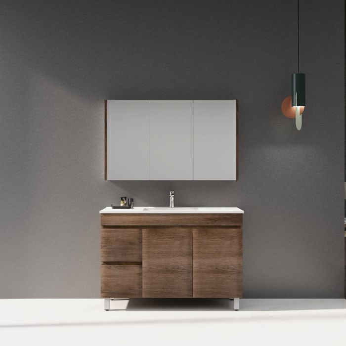 1200L*850H*460DMM Dark Oak MDF Bathroom Vanity Free Standing