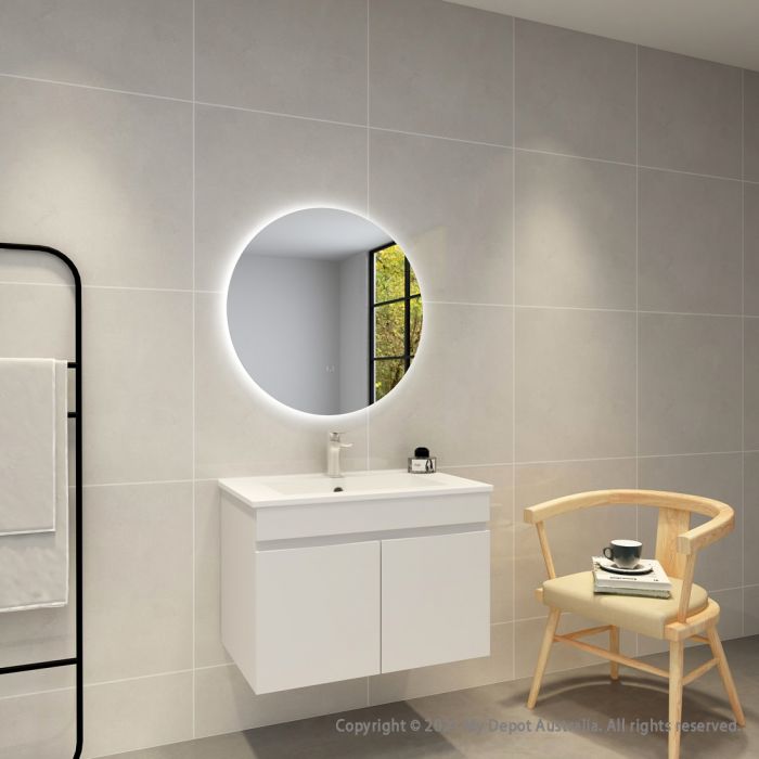 Certified Refurbished 700mm Round 3 Color Backlit LED Mirror