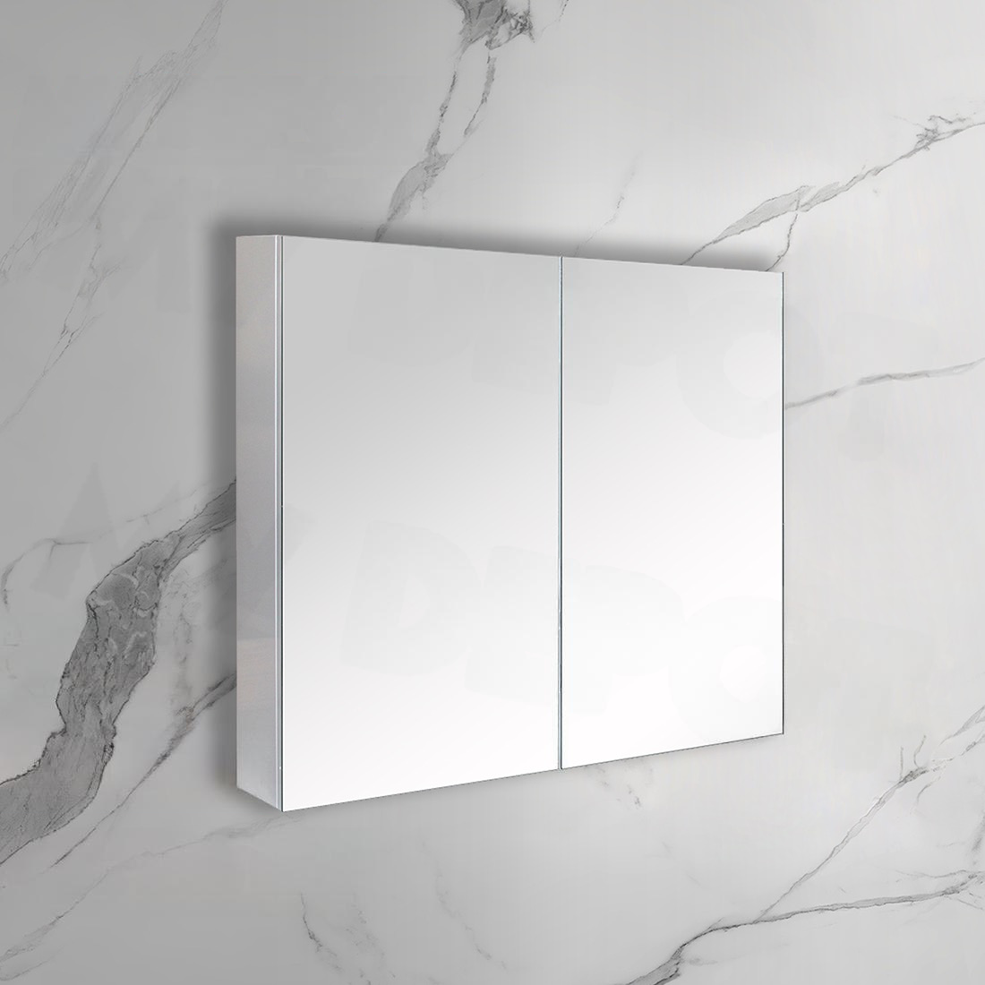 750L*150D*720HMM Pencil Edge Gloss White MDF Shaving Cabinet 2 Doors