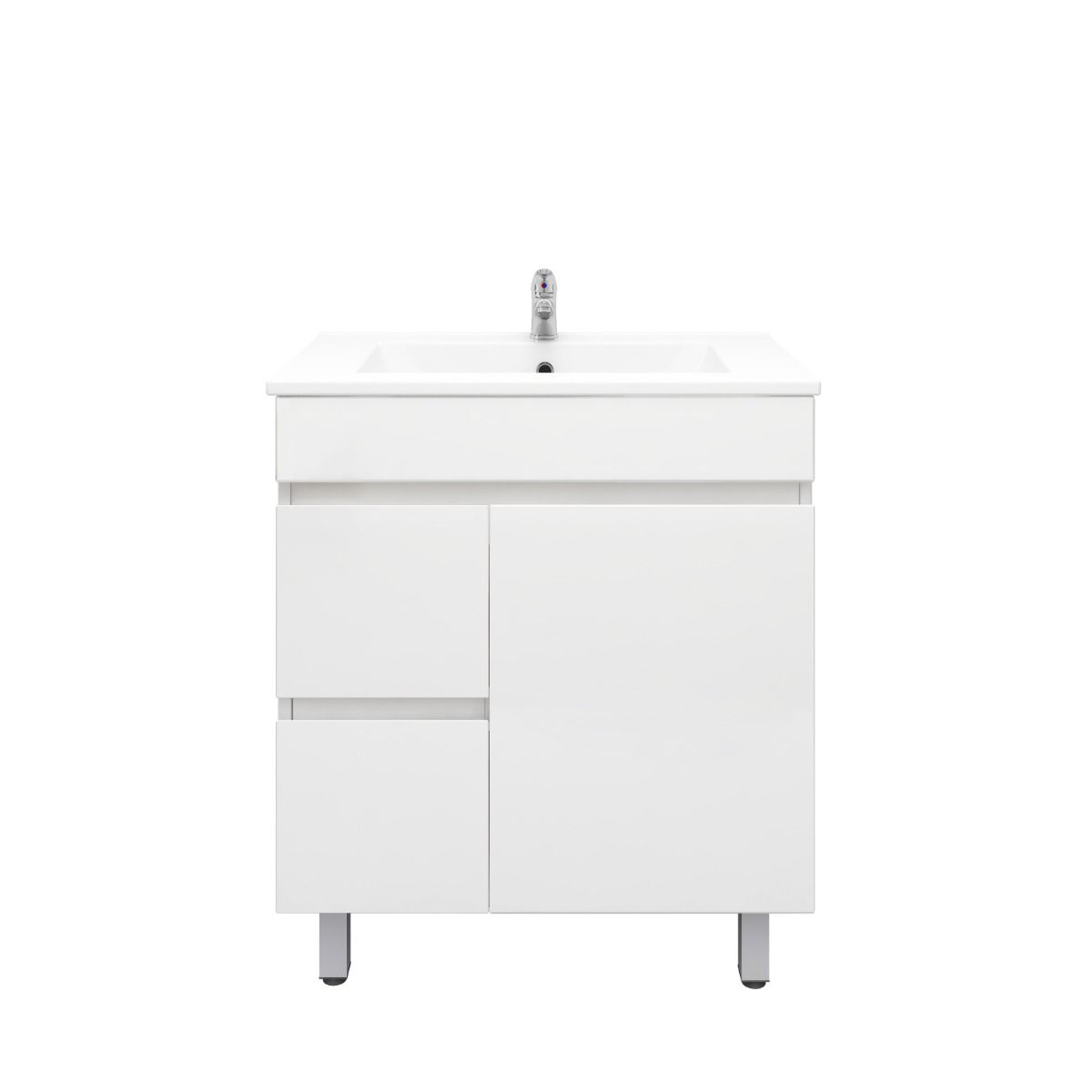 750L*850H*360(460)DMM Gloss White MDF Bathroom Vanity Right/Left Drawers Free Standing