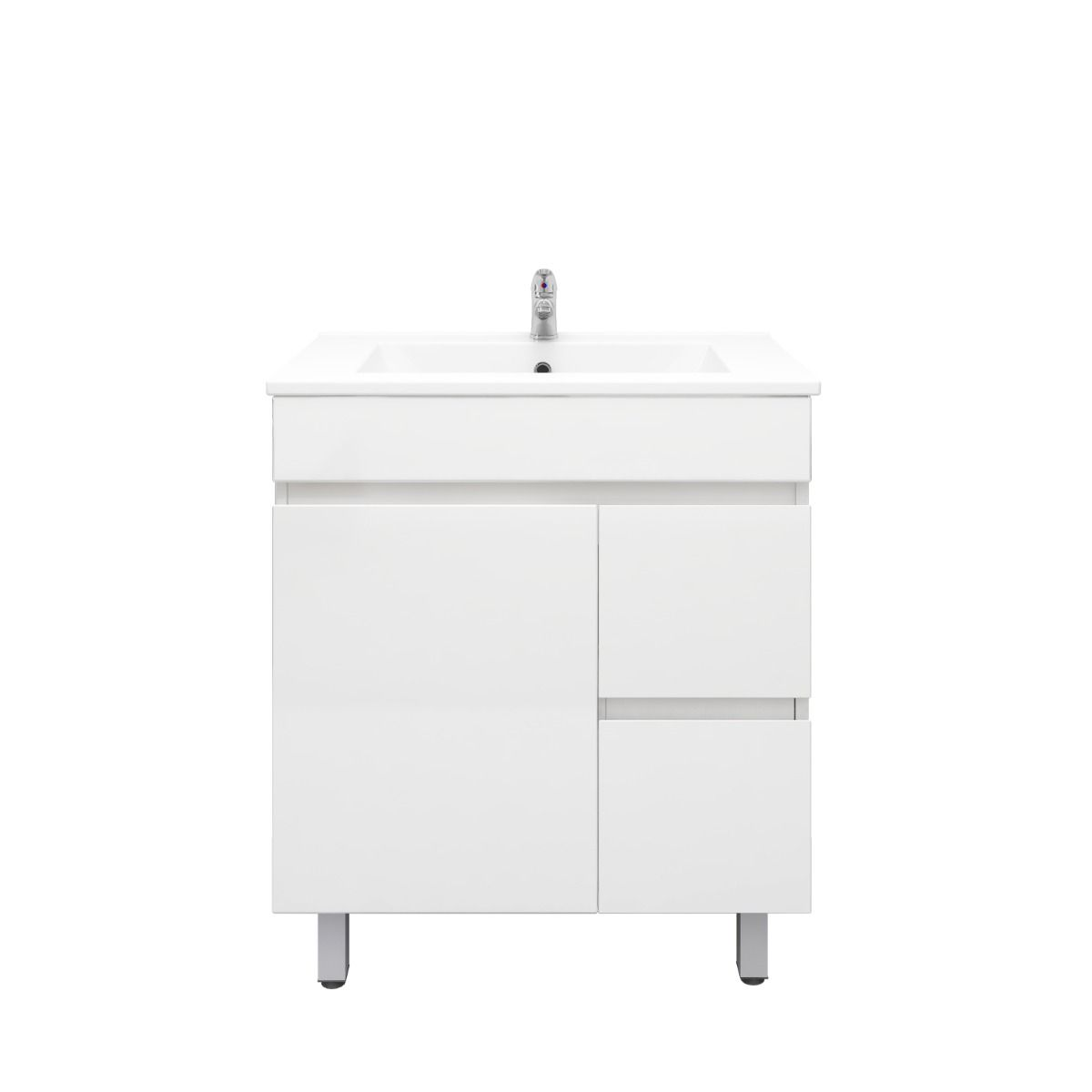 750L*850H*360(460)DMM Gloss White MDF Bathroom Vanity Right/Left Drawers Free Standing