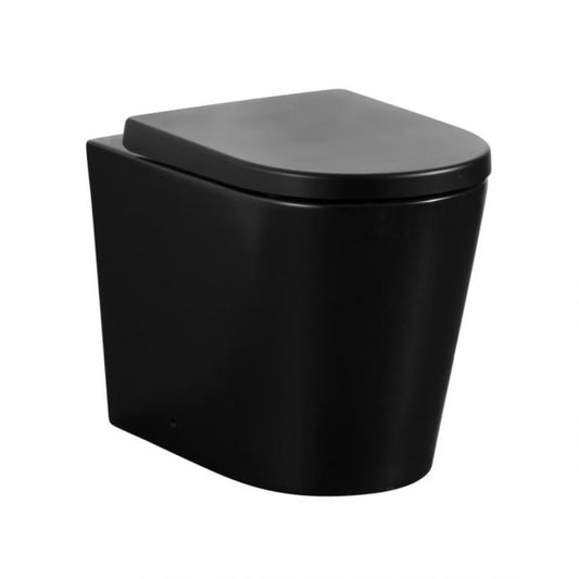 575*360*415mm Avis Matte Black Wall Faced Floor Pan Dual Flush