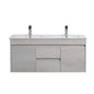 1200*460*525mm Polywood Concrete Grey Wall Hung Bathroom Vanity (Cabinet Only)