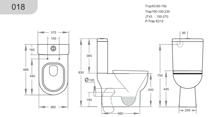 Bela KDK018 Skew Toilet Suite