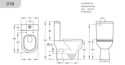 Bela KDK018 Skew Toilet Suite