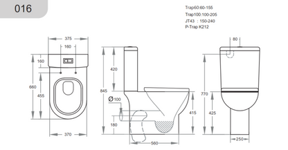 Theo KDK016 Toilet Suite