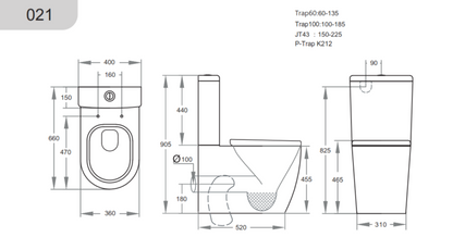 KDK021 Elvera Ambulant Toilet Suite