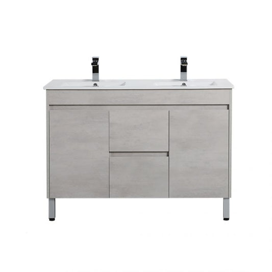 1200*460*860mm Polywood Concrete Grey Freestanding Bathroom Vanity (Cabinet Only)