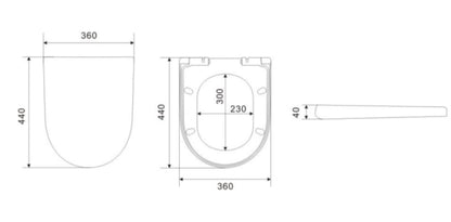 KDK305R Veda Rimless Wall Hung Pan