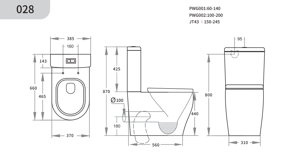 KDK028 Zeus Rimless Tornado Toilet Suite