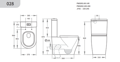 KDK028 Zeus Rimless Tornado Toilet Suite