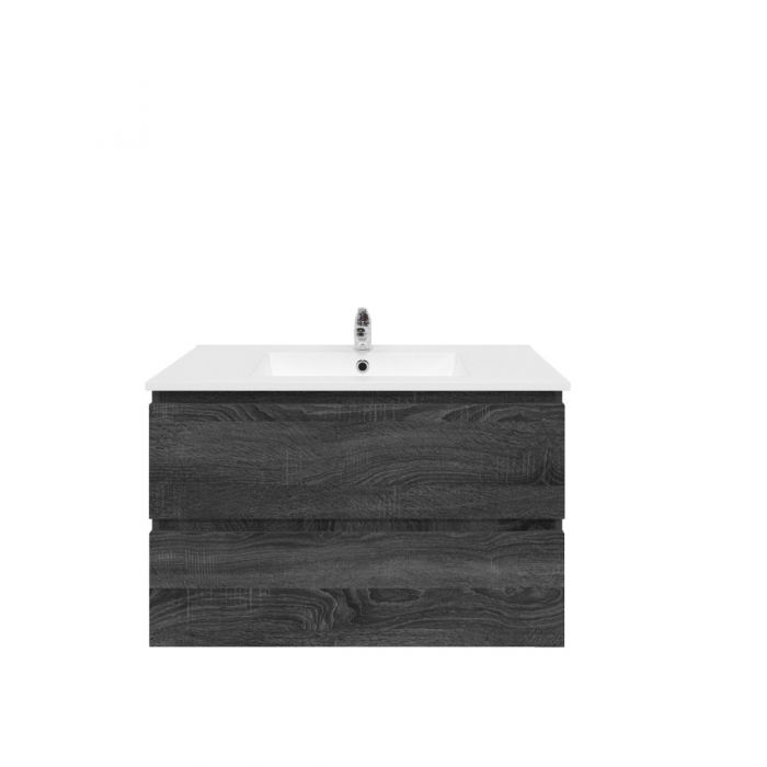 900L*520H*460DMM Dark grey MDF Bathroom Vanity 2 Drawers Wall Hung