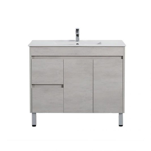 900*460*860mm Polywood Concrete Grey Freestanding Bathroom Vanity (Cabinet Only)