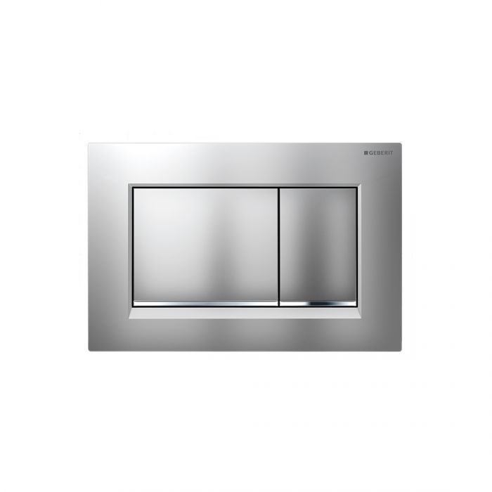 Inwall Cistern Push Button Matte Finish with Chrome Trim Fingerprint Resistant