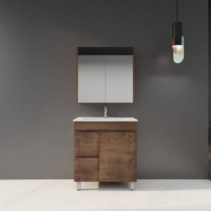 750L*850H*360DMM Dark Oak MDF Bathroom Vanity Free Standing