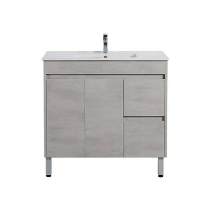 900*460*860mm Polywood Concrete Grey Freestanding Bathroom Vanity (Cabinet Only)