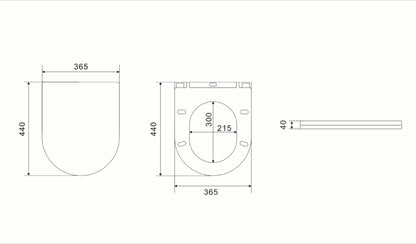 KDK102R Avis Rimless Wall Faced Floor Pan