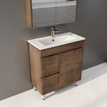 750L*850H*360DMM Dark Oak MDF Bathroom Vanity Free Standing