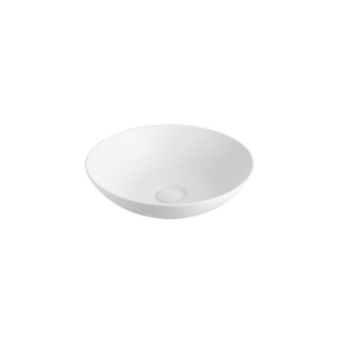 405*405*130mm Above Counter Basin Matte White Fine Ceramic Waste: 32mm Non Overflow