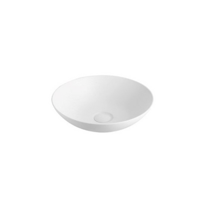 405*405*130mm Above Counter Basin Matte White Fine Ceramic Waste: 32mm Non Overflow