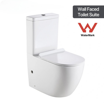 Two-Piece Rimless Flushing Toilet Suite  Wall Faced Floor Mounted Toilet