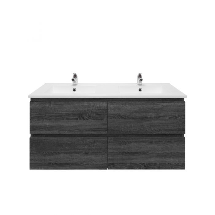 1200L*520H*460DMM Dark grey MDF Bathroom Vanity 4 Drawers Wall Hung