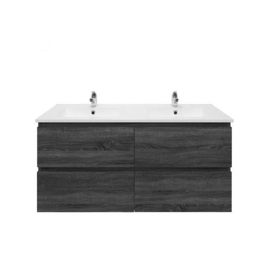 1200L*520H*460DMM Dark grey MDF Bathroom Vanity 4 Drawers Wall Hung