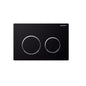 ABS Inwall Cistern Push Button Black Plate With Chrome Trim