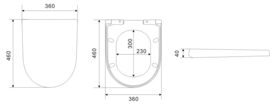 Elvera Rimless Extra Height Wall  Faced Pan KDK107R