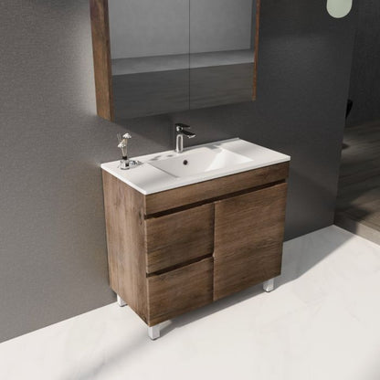 900L*850H*460DMM Dark Oak MDF Bathroom Vanity Free Standing