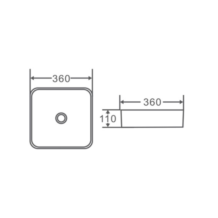 Matt Color Basin 360*360*110mm