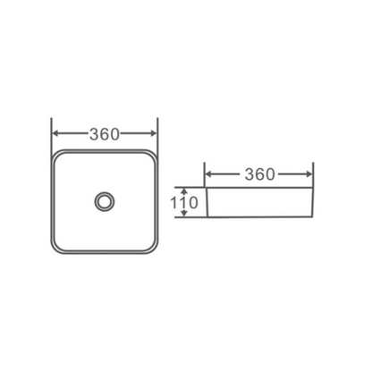 Matt Color Basin 360*360*110mm