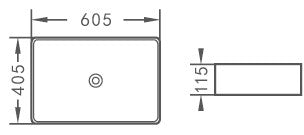 PA6140 Ultra Slim Above Counter Basin