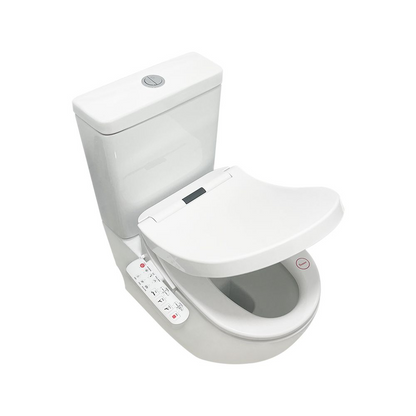 Two Piece Toilet Suite With Smart Wash & Dry Bidet Toilet Seat