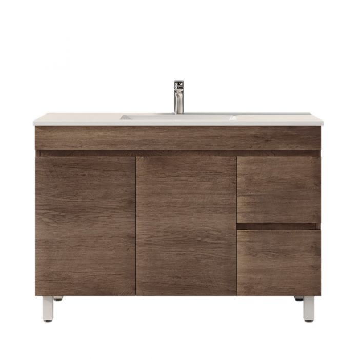 1200L*850H*460DMM Dark Oak MDF Bathroom Vanity Free Standing