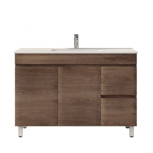 1200L*850H*460DMM Dark Oak MDF Bathroom Vanity Free Standing