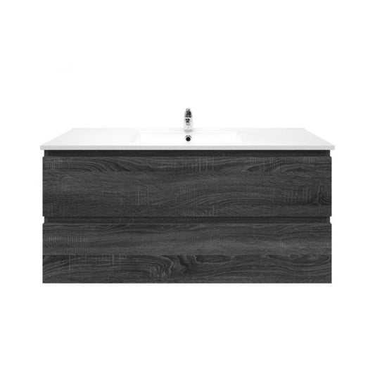 1200L*520H*460DMM Dark grey MDF Bathroom Vanity 2 Drawers Wall Hung