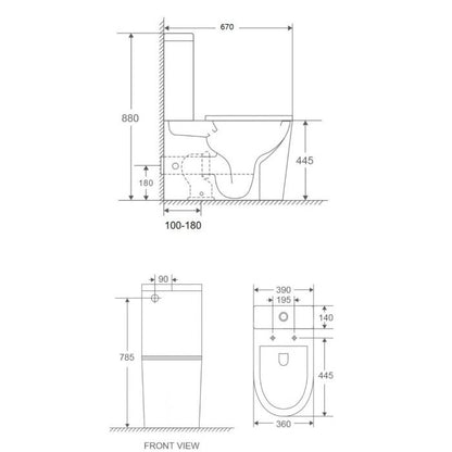 Hali Rimless Wall Faced Toilet