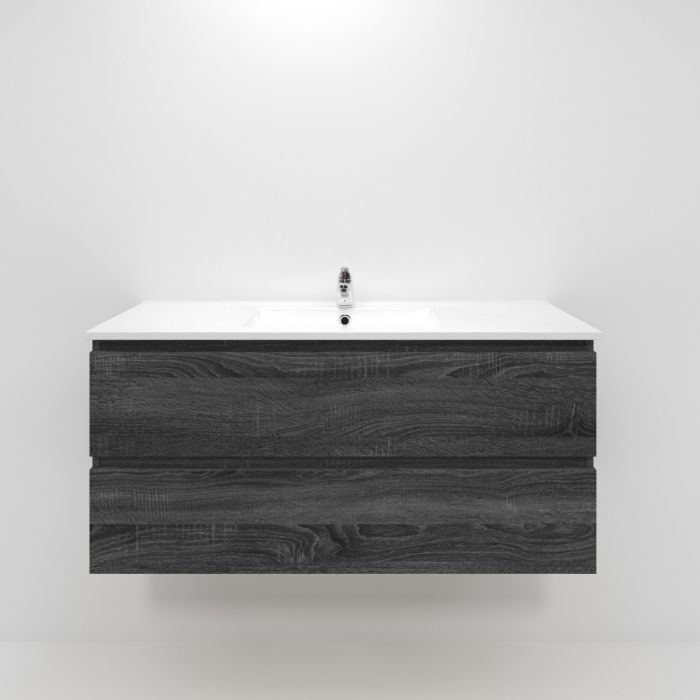 1200L*520H*460DMM Dark grey MDF Bathroom Vanity 2 Drawers Wall Hung