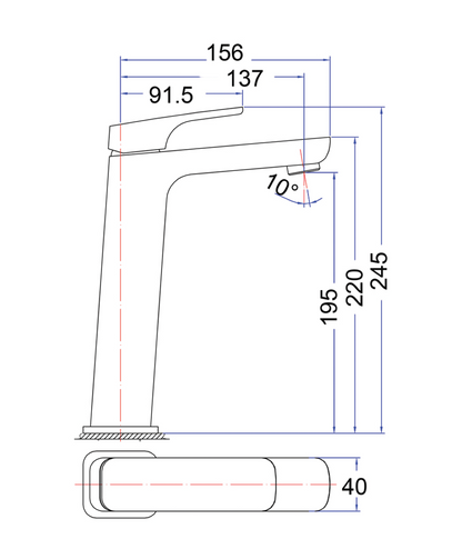 Eden High Rise Basin Mixer