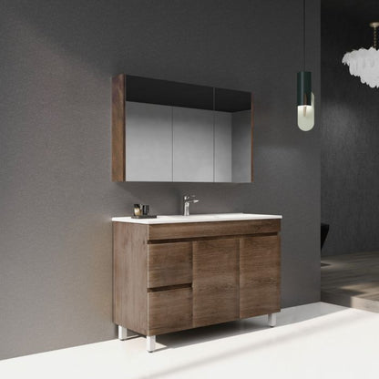 1200L*850H*460DMM Dark Oak MDF Bathroom Vanity Free Standing